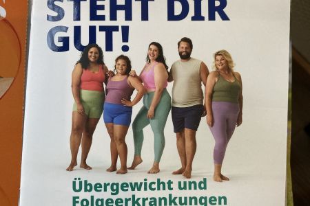Foto einer Werbungauslage von NovoNordisk