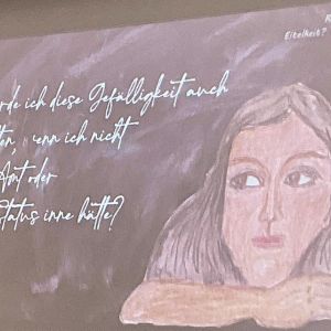 Foto einer Präsentationsfolie